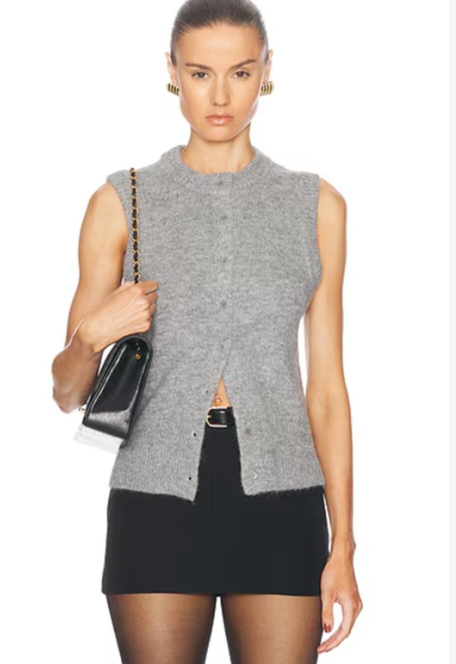 L'Academie by Marianna Krysten Alpaca Wool Button Sweater Vest size M